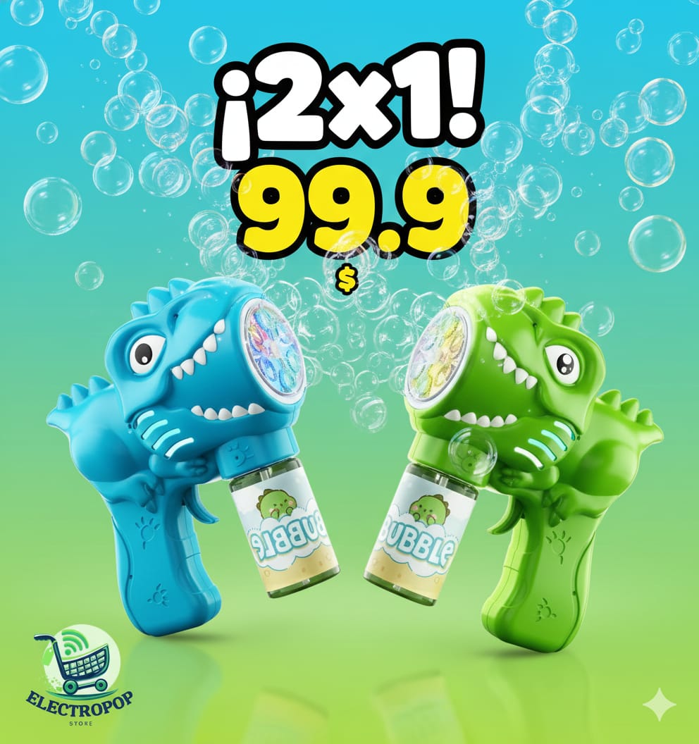 Pistola burbuja Dino